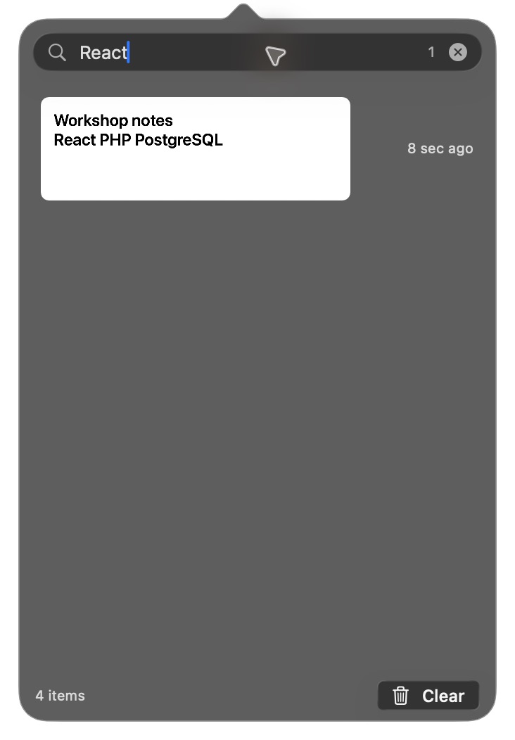 Busca por React encontra imagem reconhecida pelo Apple Vision